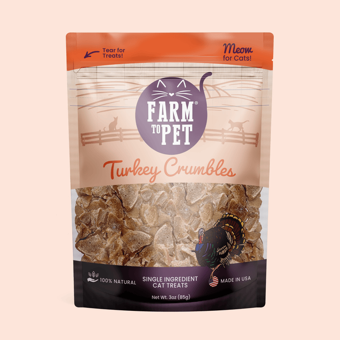Turkey Crumbles for Cats | Grain-Free Cat Treats