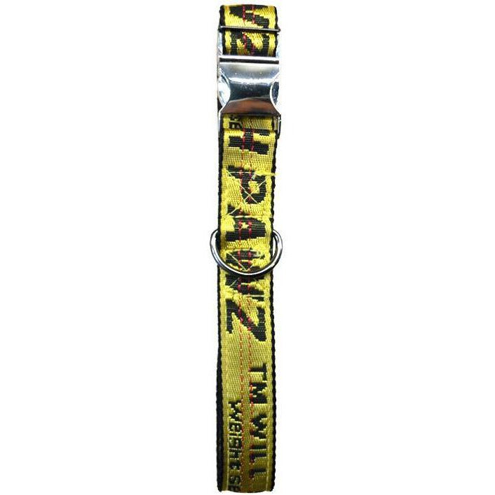 Fresh Pawz Industrial Belt Dog Collar — Yellow